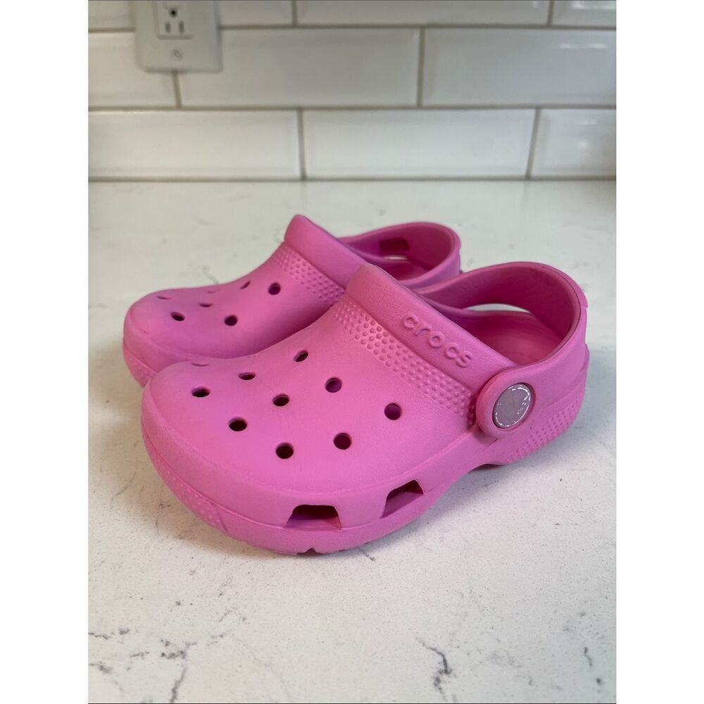 Crocs Kids Unisex Coast Clog Toddler Little Kid 204094 Size 8 Pink
